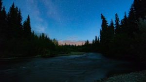 Camping in a van down by the river